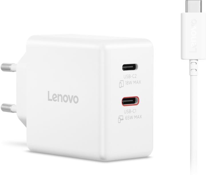 Actual product image Lenovo Dual USB-C 65W GaN Charger (65 W)