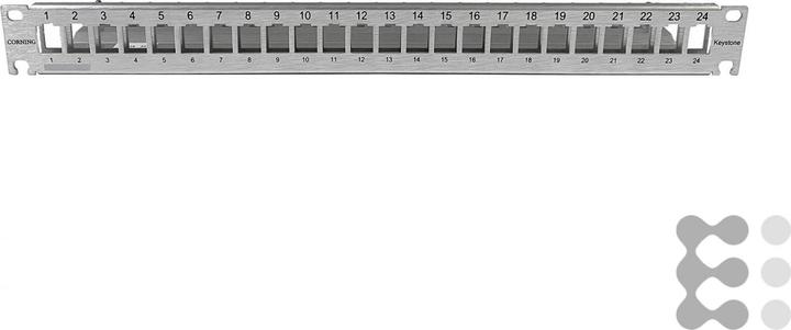 Corning Distribution panel f. 24Mod silver KAXCSV-02400-C001