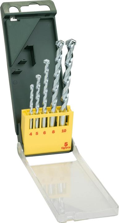 Produktbild Bosch Zubehör Steinbohrer-Set, 5-teilig, Durchmesser: 4 - 10 mm, HM-Steinbohrer (4 - 10 mm)