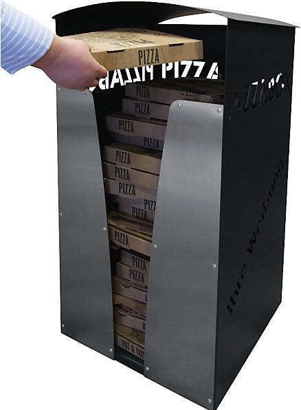 Actual product image kaiserkraft Waste collector for pizza boxes, HxWxD 1040 x 503 x 504 mm, sheet steel. (260 l)