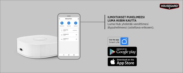 Actual product image Housegard Luma wireless, series-connected smoke alarm, incl. 10-year battery, 2-pack