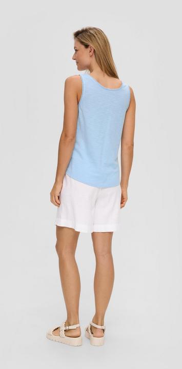 Actual product image S.Oliver T-Shirt Ärmelloses Top mit V-Ausschnitt und Flammgarnstruktur (48)