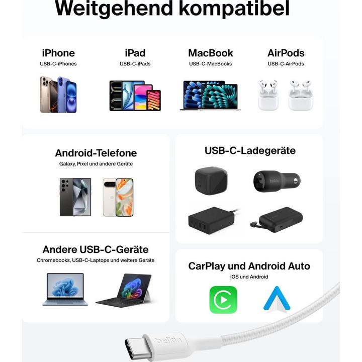 Produktbild Belkin USB C — USB C (2 m, USB 2.0, 240 W)