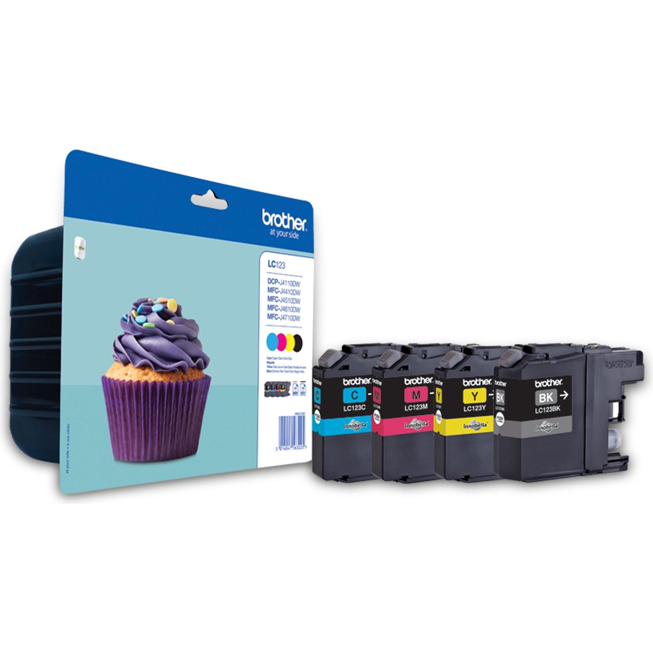 Brother, Druckerpatrone, LC-123VALBP Value Pack (M, BK, Y, C)