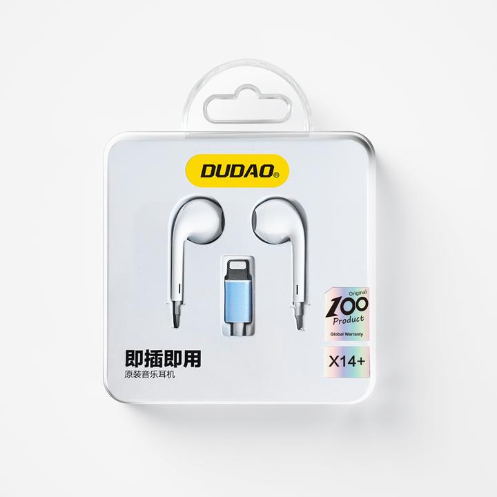 Produktbild Dudao X14+ In-ear headphones with microphone 3.5mm jack white (Kabelgebunden)