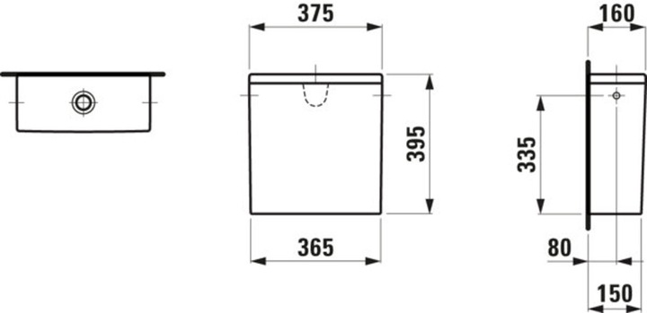 Immagine prodotto Laufen Cassetta PRO, scarico a 2 quantità, 6 L, attacco acqua laterale, bianco, H829951
