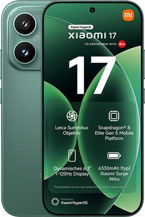 Produktbild Xiaomi 17 (512 GB, Venture Green, 6.30", Dual SIM, 5G)
