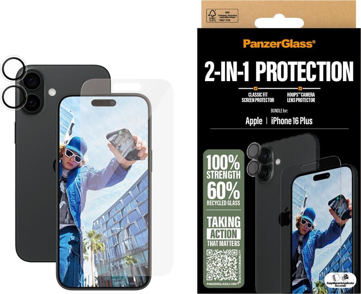 Productafbeelding PanzerGlass Bundel Glas + PicturePerfect (1 Stuk, Apple iPhone 16 Plus)