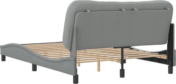 Actual product image vidaXL Bed frame with fabric headboard (140 x 190 cm)