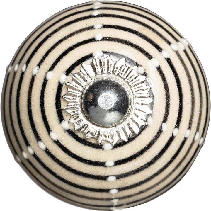 Produktbild Tranquillo Möbelgriff handgemacht, Ø 4 cm, Beige/Silber