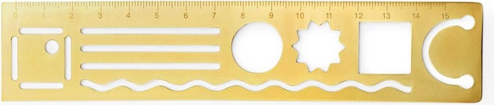 Actual product image Kikkerland 3 In 1 Ruler (65 mm)