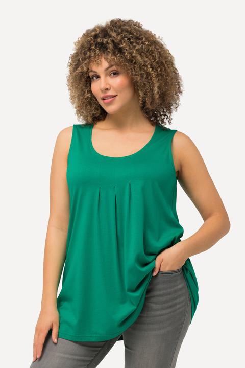 Produktbild Ulla Popken Top, Zierfalten, A-Linie, Rundhals, ärmellos, Modal (42, 44)