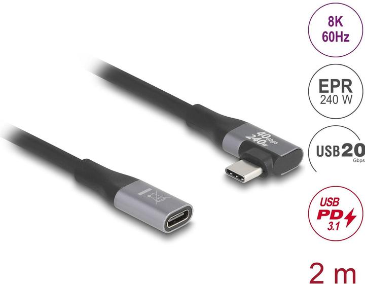 Produktbild Delock USB C – USB C (2 m, USB 4.0, 240 W)