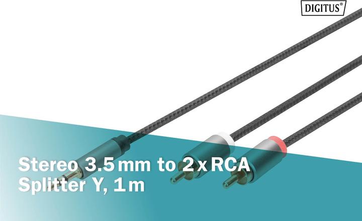 Digitus Audio adapter cable, 3.5mm jack to cinch (1 m, 3.5mm jack (AUX))