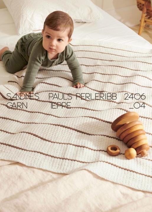 Actual product image Sandnes Garn Instruction booklet 2406 Baby Tepper single instruction 2406 No. 4 - Pauls Perlrippen Decke- German