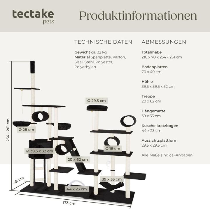 Immagine prodotto tectake Snooky (234 cm, Nero)