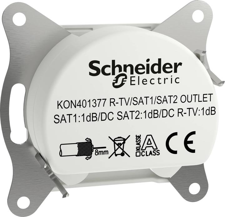 Produktbild Schneider Electric TV-SAT-SAT-Enddose Asfora Weiss (RAL 9003) EPH3670121D (Antennendose)