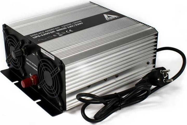 Produktbild Digital Notstromaggregat AZO Sinus UPS-1200SR 1200W + AKU 100Ah 12V VRLA AGM (1200 VA, 600 W)