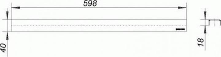 Actual product image Dallmer Cover CERALINE STANDARD, stainless steel, 600 mm (600 mm)