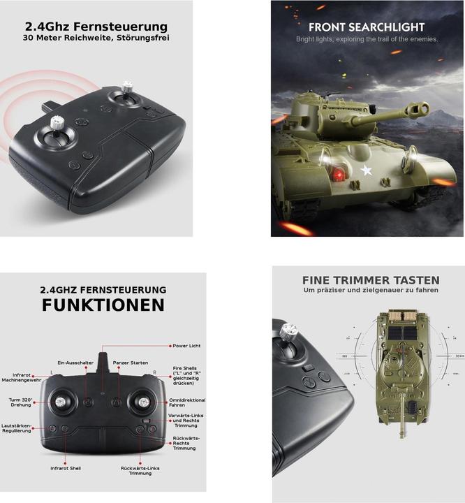 Produktbild Es-toys Heng Long RC Panzer Battle 2er Set 1:30