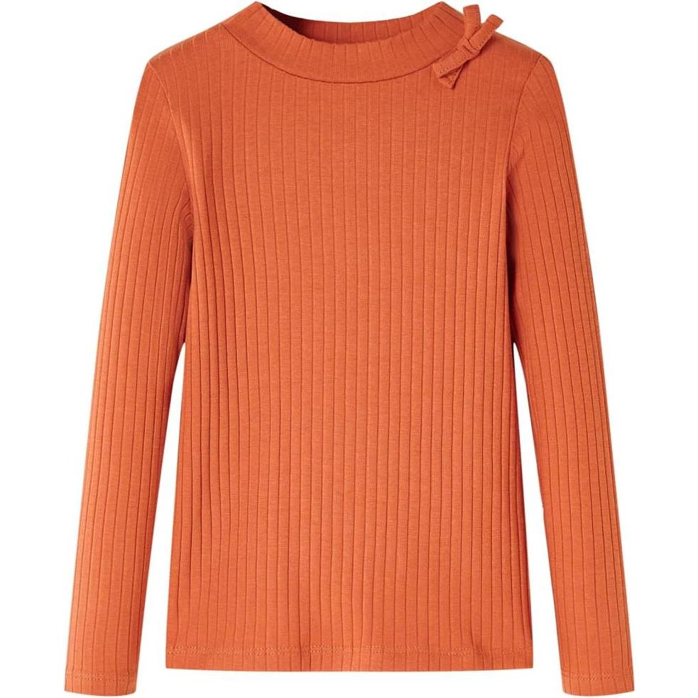 VidaXL, Unisex, Shirt, Kinder-Langarmshirt Dunkelorange 104,Material: 95, Orange, (104)