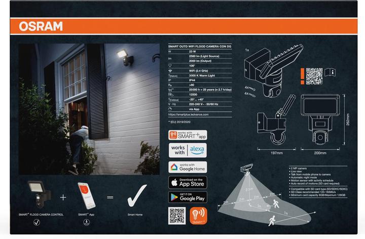 Produktbild Osram SMART+ FLOOD CAMERA CONTROL Control (2000 lm, IP44)