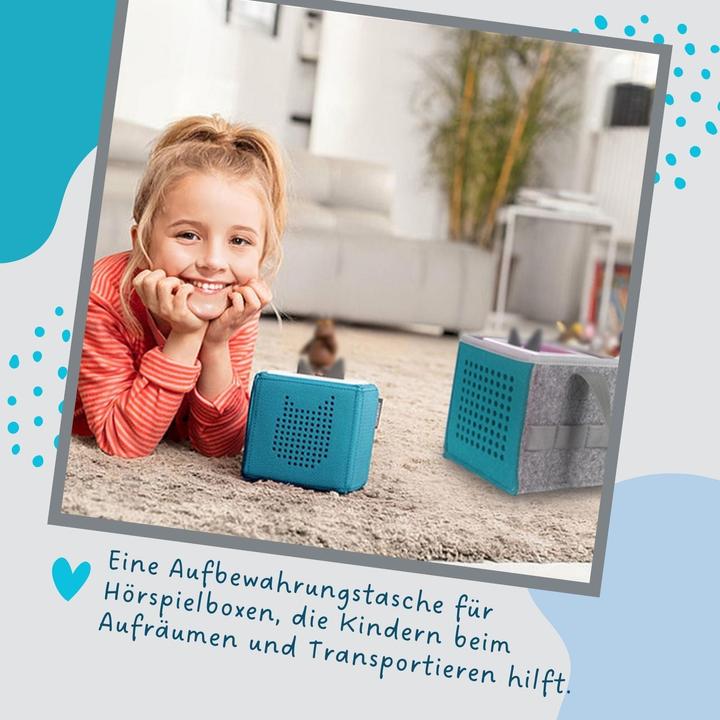 Image du produit Hermex Sac de rangement pour boîte de jeux audio et figurines Sac d'organisation pour jeux audio Turquoise