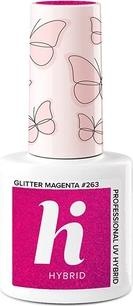 Semi-Permanent UV Gel Glitter Nail Polish Magenta 5ml (Magenta)
