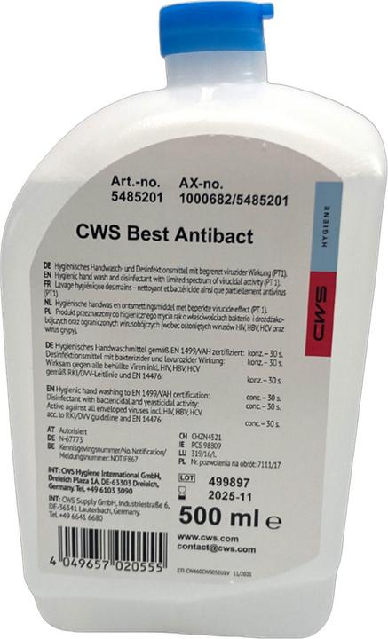 Produktbild CWS antibakterielle Schaumseife Best Antibact (Flüssigseife, 500 ml)