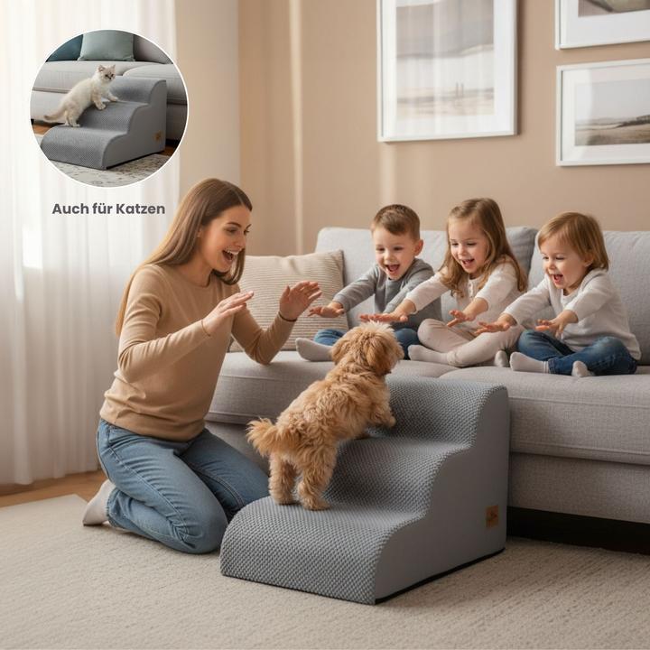 Immagine prodotto Hermex Schaumstoff-Hundetreppe Haustiertreppe Katzentreppe Hunderampe (Cane, Gatto)