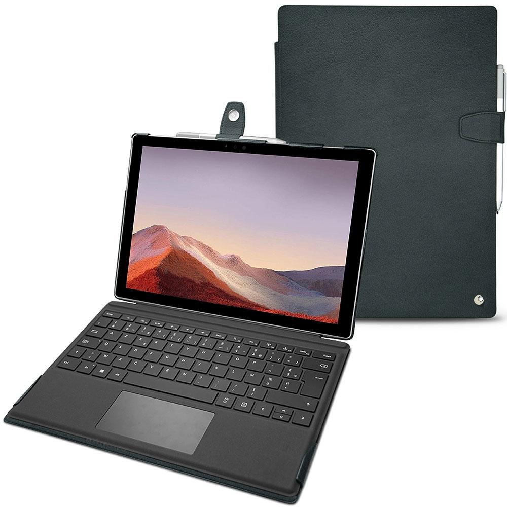 Noreve Lederschutzhülle (Microsoft Surface Pro 7), Tablet Hülle, Blau