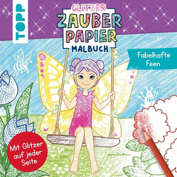 Glitter magic paper colouring book fabulous fairies