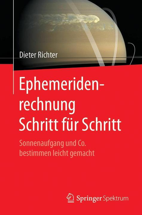 Produktbild Ephemeridenrechnung Schritt für Schritt (Deutsch, Dieter Richter, 2017)
