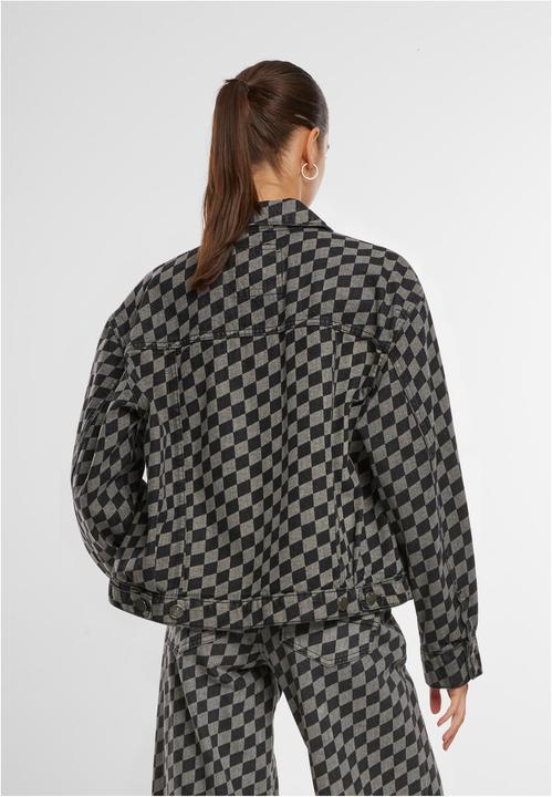 Actual product image Urban Classics Ladies 80's Oversized Laser Printed Denim Jacket - 166871 (M)