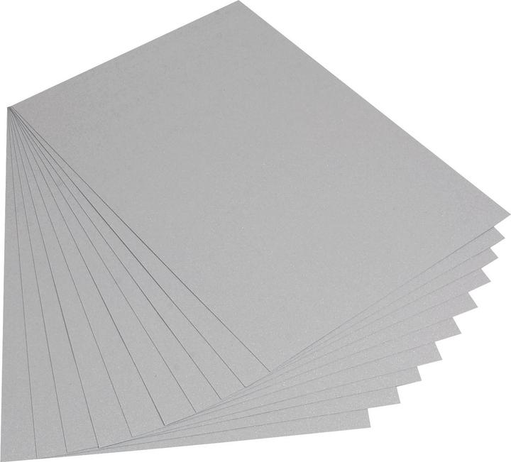 Actual product image Folia Clay paper, (W)500 x (H)700 mm, 130 gsm, silver (130 g/m², 10 x)
