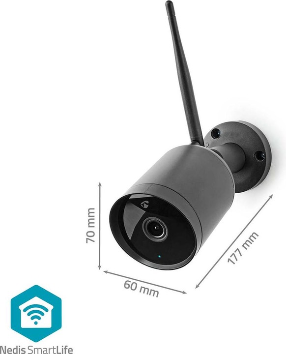 Actual product image Nedis WLAN Smart IP Camera WIFICO40CBK (1920 x 1080 Pixels)
