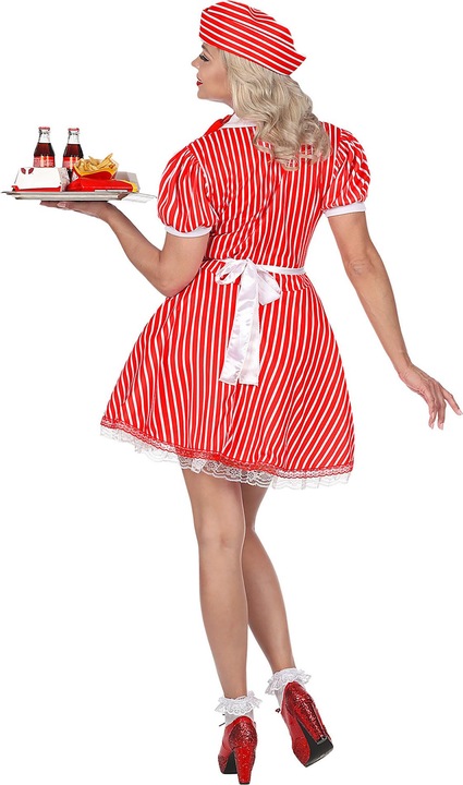 Produktbild Widmann KELLNERIN 50er JAHRE (Kleid mit Petticoat, Schürze, Pin, Halstuch, Haube), L (L)