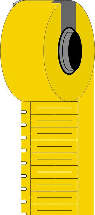Produktbild Brady M6-30x4.2-7597-YL, Durasleeve-Einschübe, Polyethylene, Gelb, matt, 30.00 x 4.20 mm, niocht k (3 cm)
