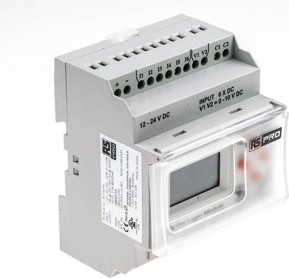 Actual product image RS PRO Logic Module w. Display 8I/4O 12-24V