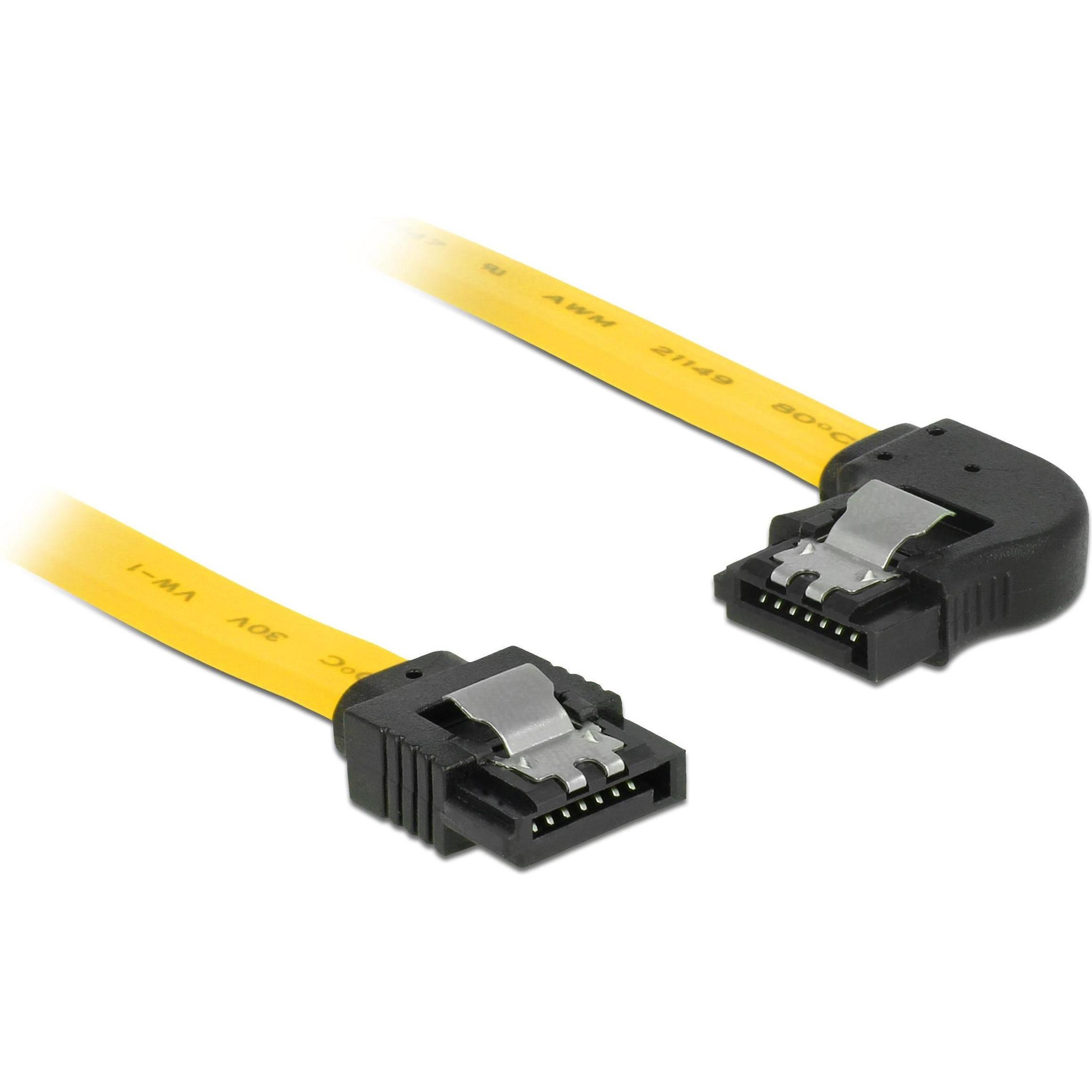 Delock SATA-3 Kabel: 30cm, Metall Clip,gelb, Interne Kabel (PC)