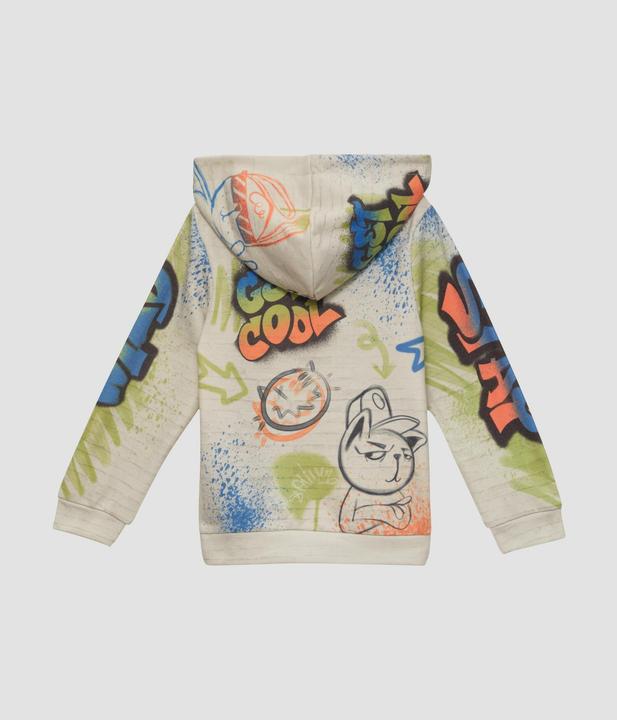 Produktbild s.Oliver Sweatshirt Gemustertes Sweatshirt mit Kapuze (98)