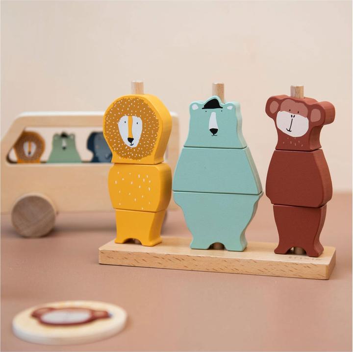 Actual product image Trixie Baby Wood pile puzzle animals