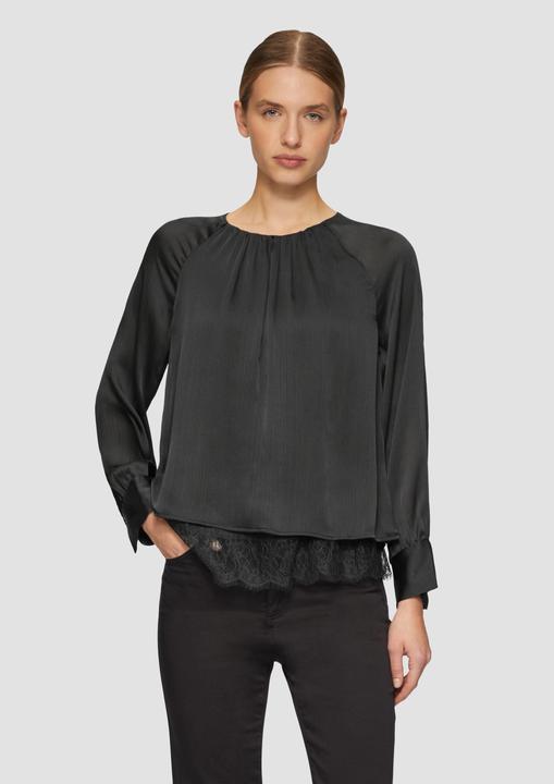 Immagine prodotto S.Oliver Bluse Festive Viskosebluse mit Struktur und Raglanärmeln (34)