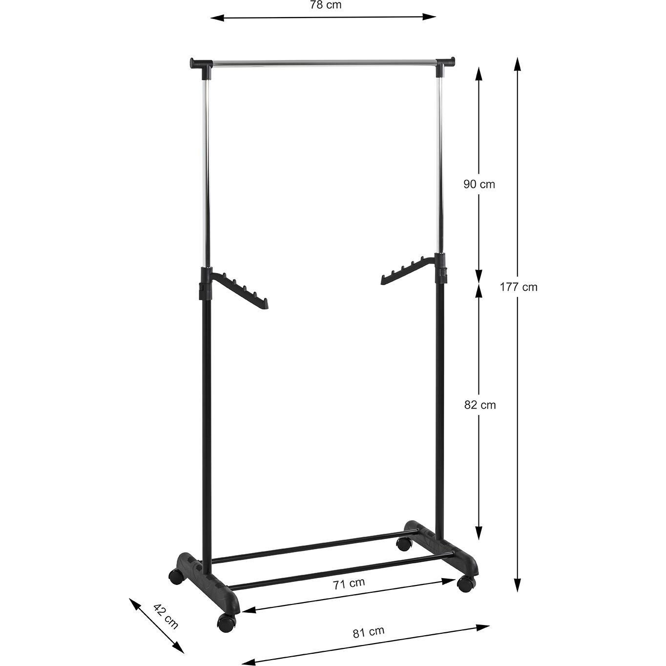 Thumbnail - HAKU Möbel, Kleiderständer + Kleiderstange, Rollgarderobe