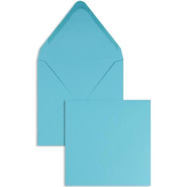 Blanke, Briefumschlag, Briefumschläge 140x140mm 120g/qm gummiert VE=100 Stück karibik (100 x)