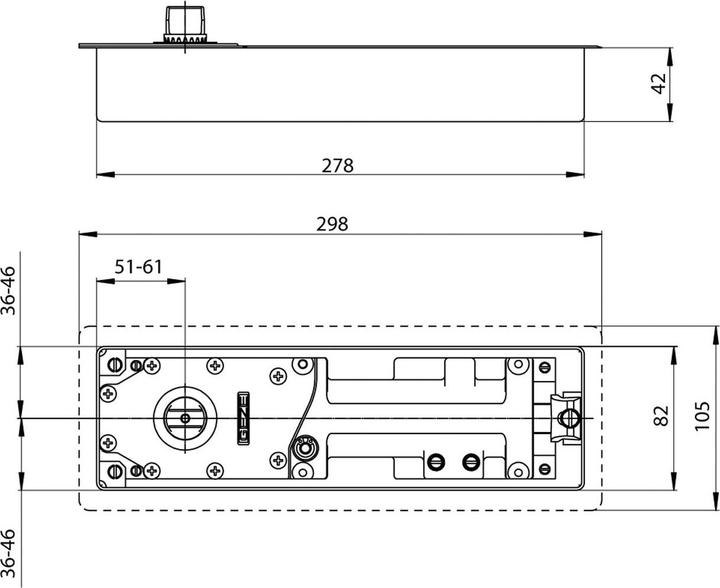 Productafbeelding Geze Vloerveren STOP TS 500 NV (Interieur)