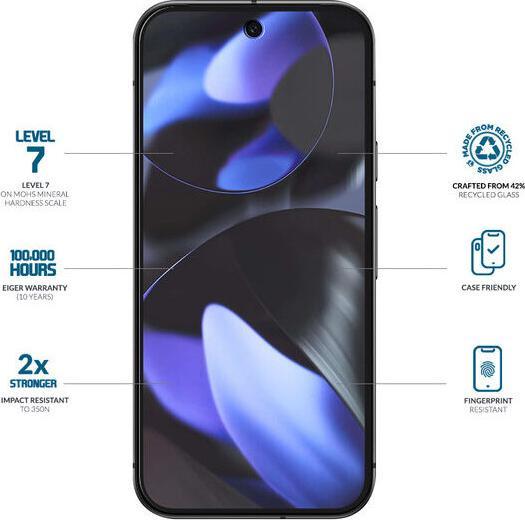 Produktbild Eiger Display-Glas Standard Fit Mountain Glass Clear (1 Stück, Google Pixel 9a)