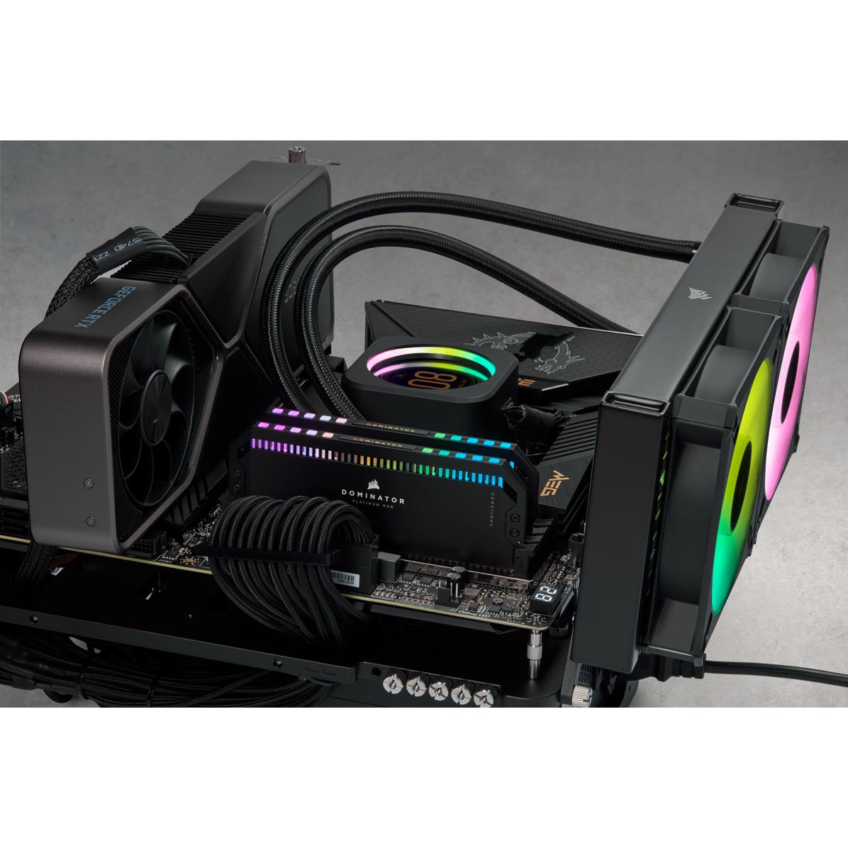Thumbnail - Corsair D532GB 6000-36 Dominator Plat. gy K2 COR (2 x 16GB, 6000 MHz, DDR5-RAM, DIMM), RAM, Schwarz