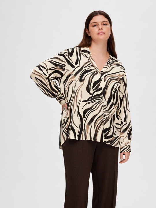Produktbild Selected Femme Satin Print Hemd (38)