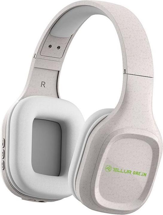 Actual product image Tellur Green Bluetooth Over-Ear Headphones Pulse Foldable cream (No noise cancellation, 8 h, Wireless)